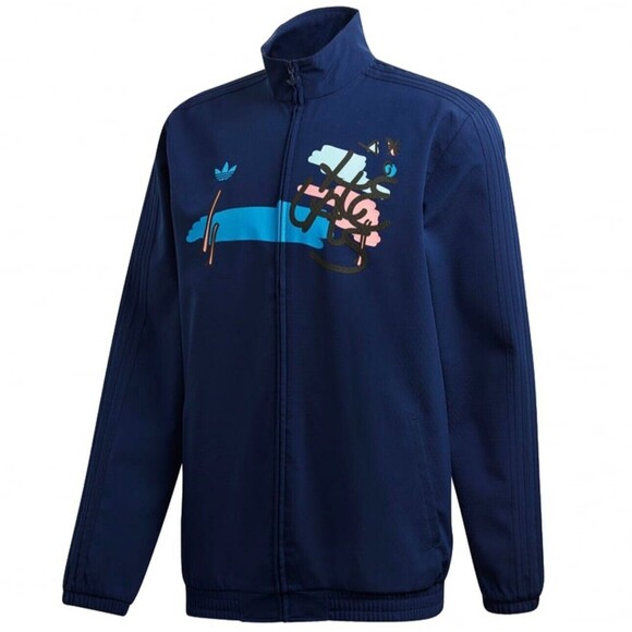 Adidas x Hélas Lucas Puig Skateboarding Track Jacket Men's Size Large Blue RARE - Picture 1 of 12